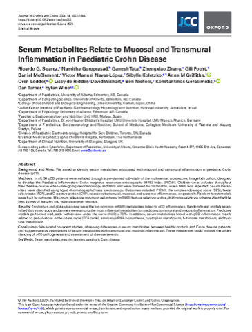 Journal of Crohn's and Colitis paper thumbnail